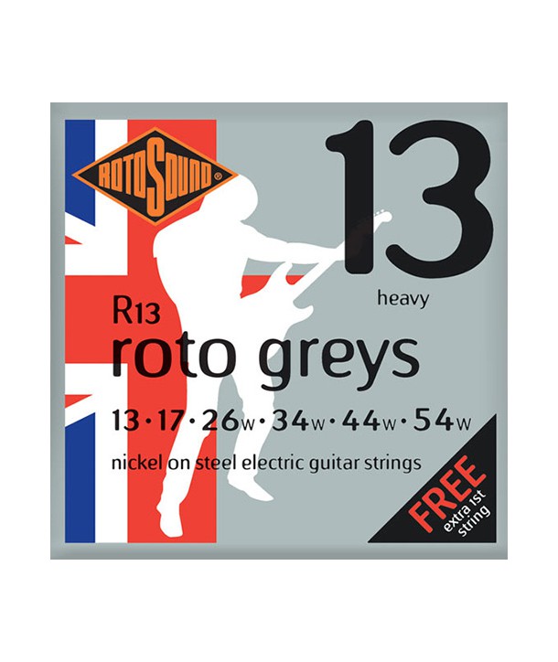 Jeu de cordes électriques Roto Greys Heavy Nickel 13-54
