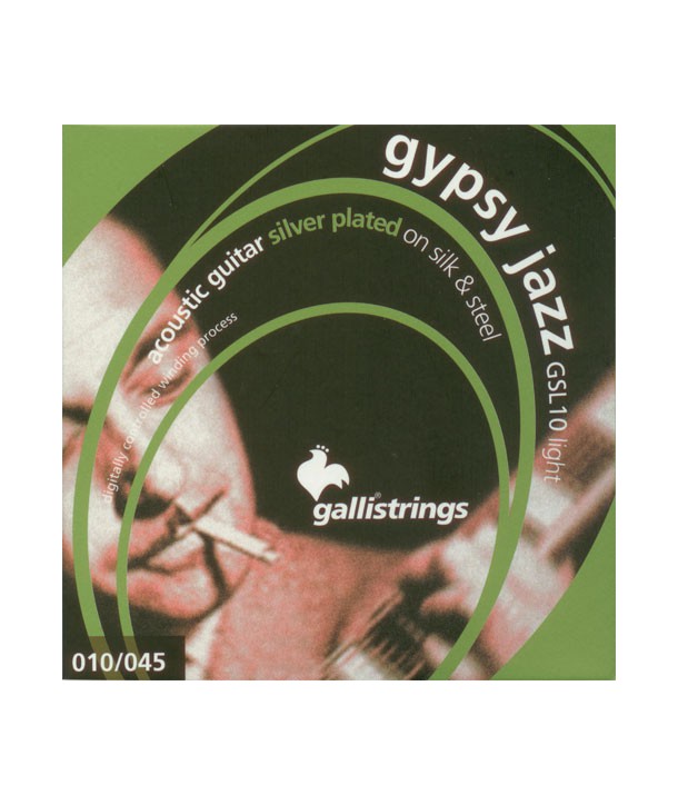 Juego de cuerdas folk Terminación de bola Gypsy Jazz Light Silk and Steel Light 10-45