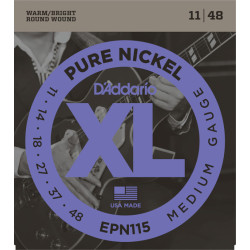 Jeu de cordes électriques Blues Jazz Pure Nickel Filé Rond 11-48