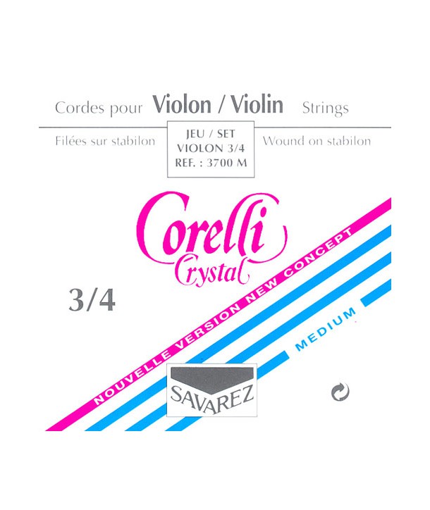Corde à l'unité Ré Crystal Medium 3/4