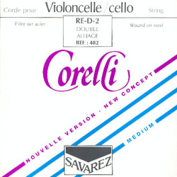 Corde à l'unité Ré Corelli filées sur acier