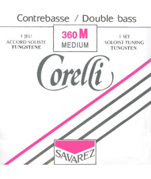 Corelli Cordes Contrebasse Tungstène Extra Fort 373TX - Son Puissant Et Facile à Jouer