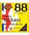 Jeu de cordes TRU BASS 5 Cordes filé plat 65-135 BLACK NYLON