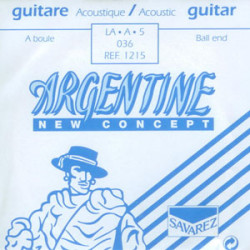 Single acoustic A string Extra Light Ball end