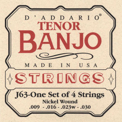Jeu de cordes pour pour Banjo Tenor 4 Cordes Nickel