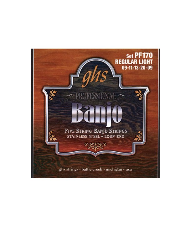 Jeu de 5 ordes pour pour Banjo Acier Inoxydable Light