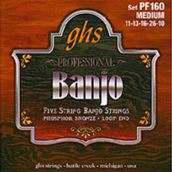 Jeu de 5 cordes pour pour Banjo Phosphore Bronze Medium