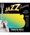 Jeu de cordes électriques Jazz Swing Filé Plat Medium Light 12-50