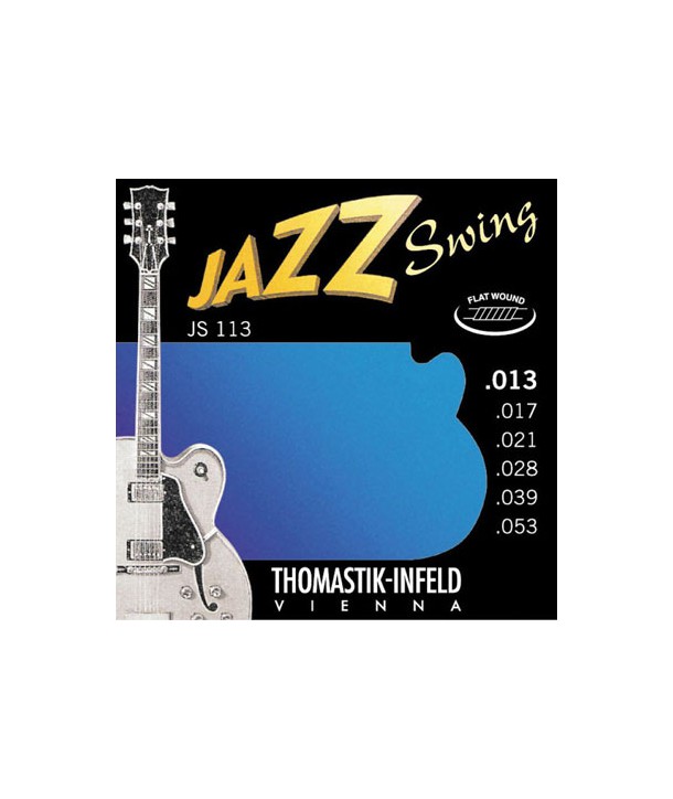 Jeu de cordes électriques Jazz Swing Filé Plat Medium 13-53