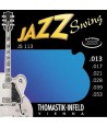 Jeu de cordes électriques Jazz Swing Filé Plat Medium 13-53