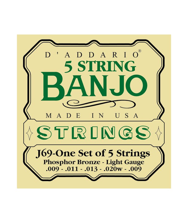 Jeu de cordes pour pour Banjo 5 Cordes Phosphore Bronze Light