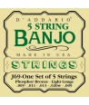 Jeu de cordes pour pour Banjo 5 Cordes Phosphore Bronze Light