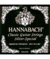 Jeu de cordes classique Silver-Spécial 815MT Tension Moyenne Hannabach Noir