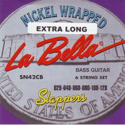 Jeu de 6 cordes Basse SLAPPERS Extra-Longue SN42CB 29-128