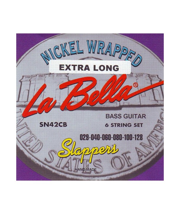 Jeu de 6 cordes Basse SLAPPERS Extra-Longue SN42CB 29-128