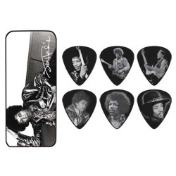 Lot de 12 médiators Jimi Hendrix Heavy Silver