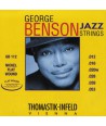 Jeu de cordes électriques George Benson Jazz Filé plat Médium light plat 12-53
