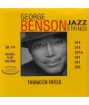 Jeu de cordes électriques George Benson Jazz Filé plat Médium light plat 14-55