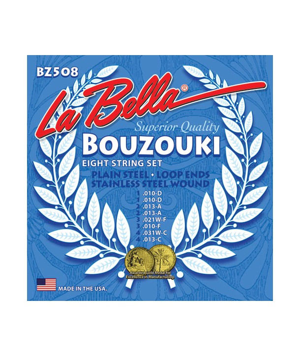 Jeu de 8 cordes à boucle pour Bouzouki