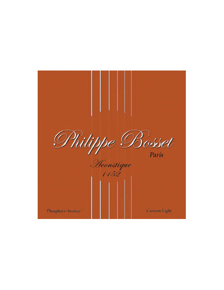 Jeu de cordes Folk Phosphore Bronze Philippe Bosset Custom-Light 11-52