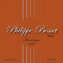 Jeu de cordes Folk Phosphore Bronze Philippe Bosset Extra-Light 10-47