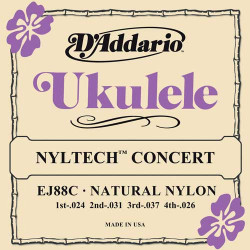 Jeu de cordes Nyltech pour Ukulélé Concert en Nylon naturel
