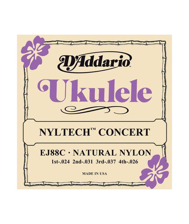 Jeu de cordes Nyltech pour Ukulélé Concert en Nylon naturel
