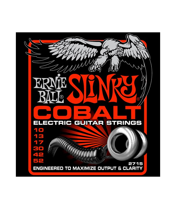 Jeu de cordes électriques Skinny Top Heavy Bottom Cobalt Slinky 10-52