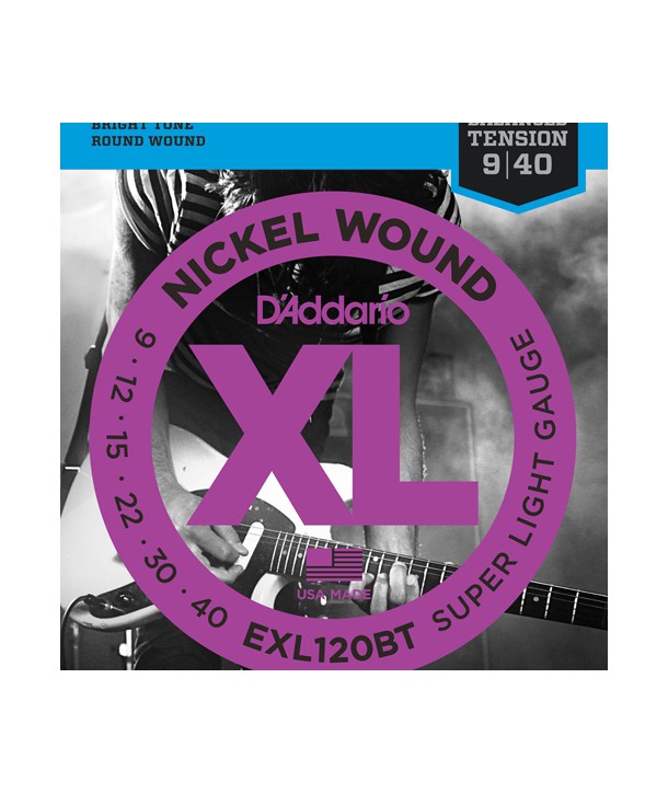 Juego de Cuerdas eléctrica Nickel Wound Balanced Tension Super Light 9-40