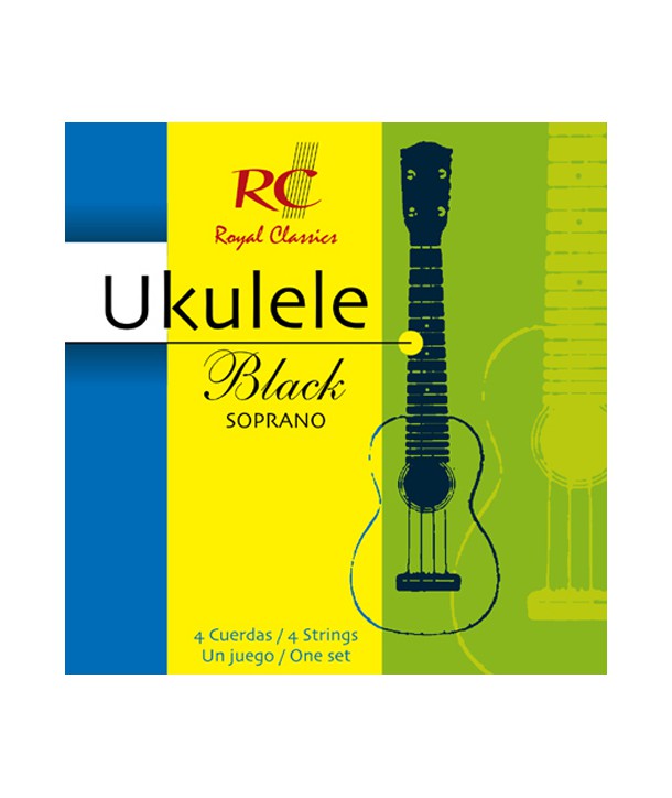 Jeu de 4 cordes Ukulele Black Soprano