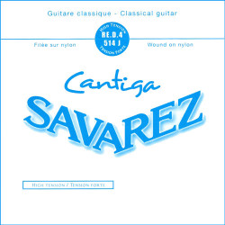 Corde à l'unité de Ré Cantiga filée argenté Tension forte