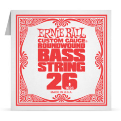 Corde à l'unité basse Ernie Ball nickel filé rond 026