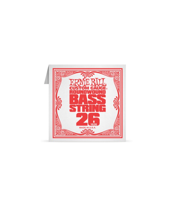 Corde à l'unité basse Ernie Ball nickel filé rond 026