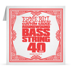 Corde à l'unité basse Ernie Ball nickel filé rond 040