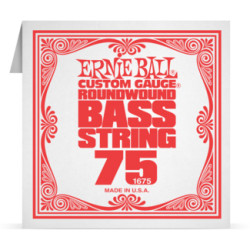 Corde à l'unité basse Ernie Ball nickel filé rond 075