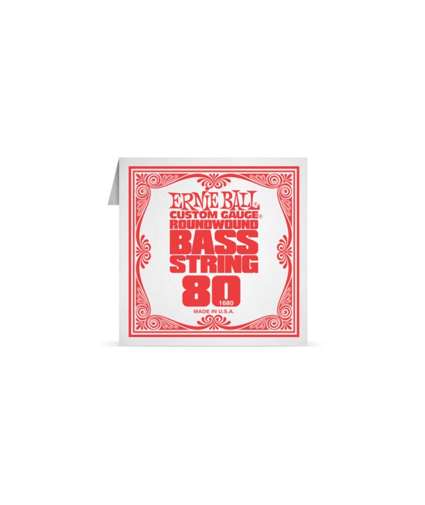 Corde à l'unité basse Ernie Ball nickel filé rond 080