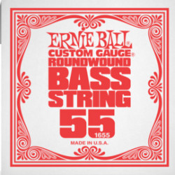 Corde à l'unité basse Ernie Ball nickel filé rond 055