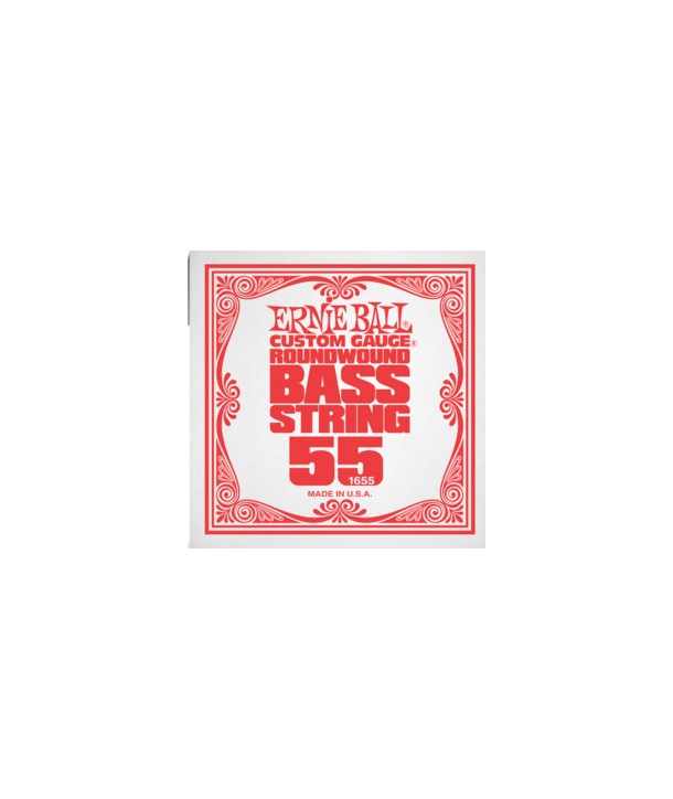Corde à l'unité basse Ernie Ball nickel filé rond 055