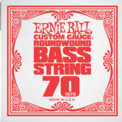 Corde à l'unité basse Ernie Ball nickel filé rond 070