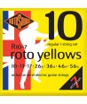 Jeu de 7 cordes électriques Roto Yellows Regular Nickel 10-56
