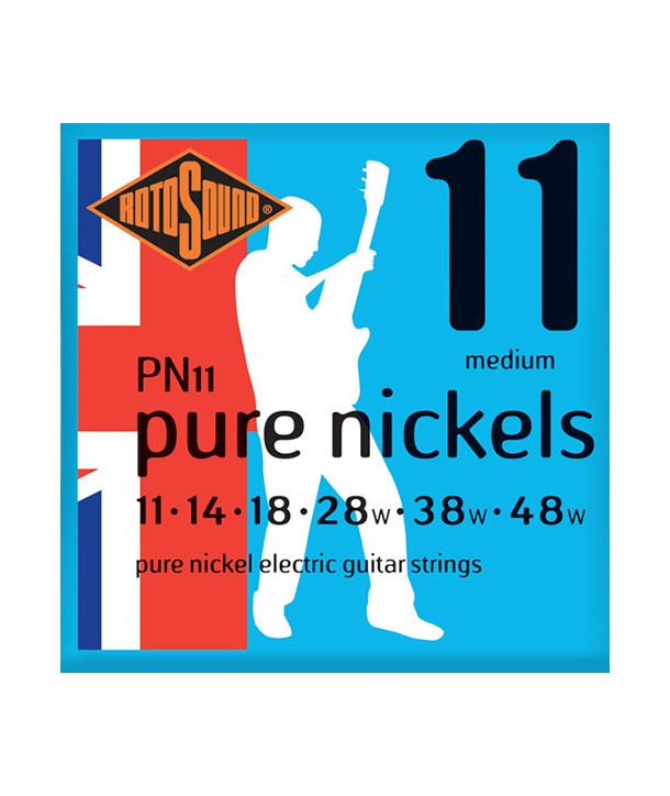 Juego de Cuerdas eléctrica Roto Blue Pure Nickels Super Medium 11-48