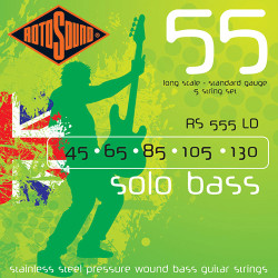 Jeu de 5 cordes SOLO BASS PRESSURE WOUND Standard 45-130