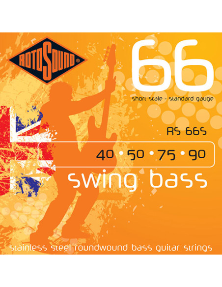 Jeu de cordes SWING BASS 40-90 filé rond STAINLESS STEEL Diapason court