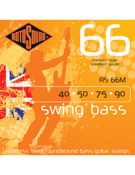 Jeu de cordes SWING BASS 40-90 filé rond STAINLESS STEEL Diapason moyen