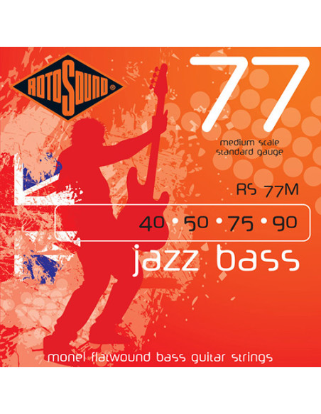 Jeu de cordes JAZZ BASS filé plat Diapason Court 40-90
