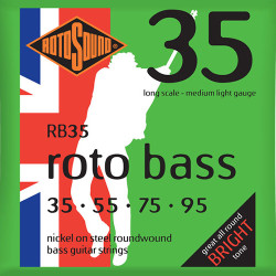Jeu de cordes Basse ROTO BASS Medium-Light 35-95 filé rond NICKEL