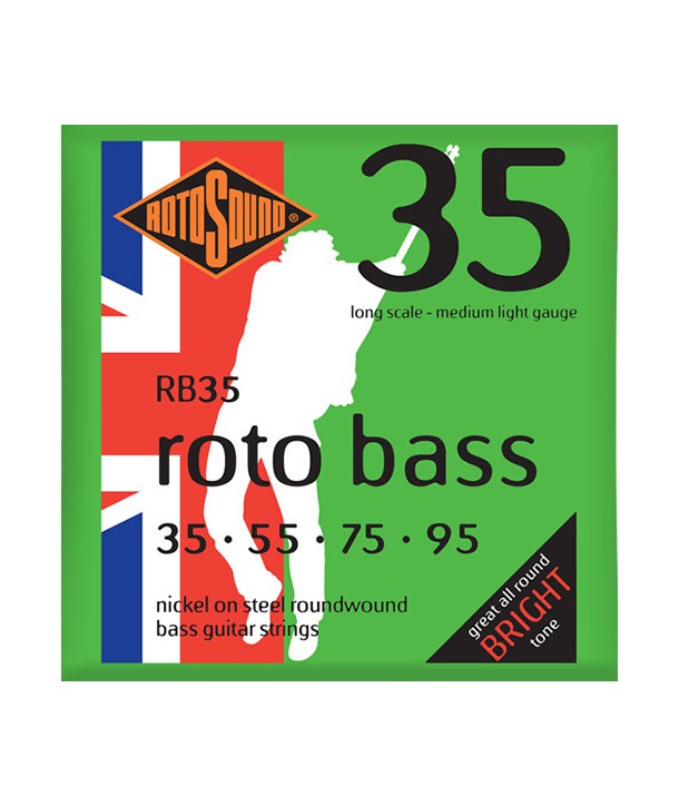 Jeu de cordes Basse ROTO BASS Medium-Light 35-95 filé rond NICKEL