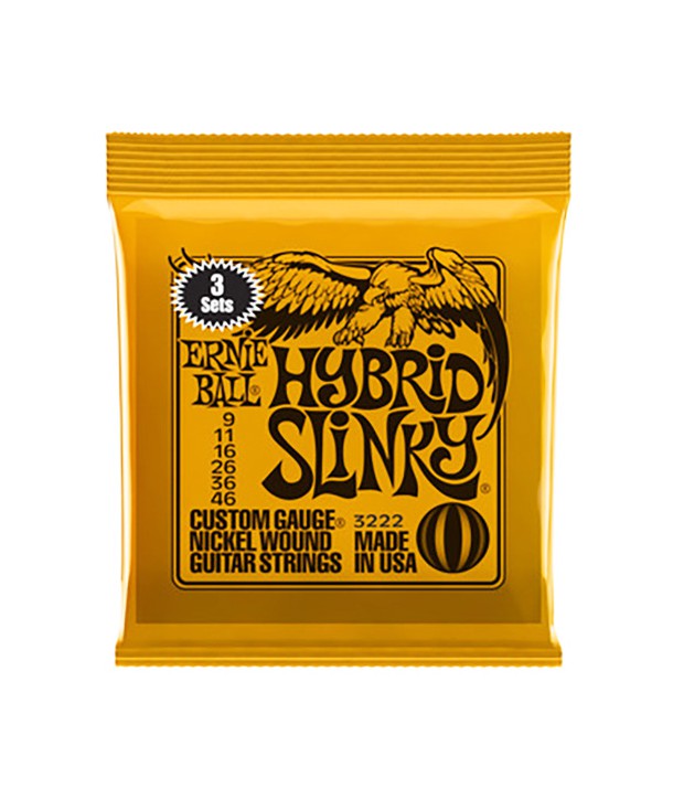 Pack of 3 electric strings sets Hybrid Slinky 9-46