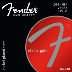 Jeu de 6 cordes électriques Bass VI Acier plaqué Nickel 24-84