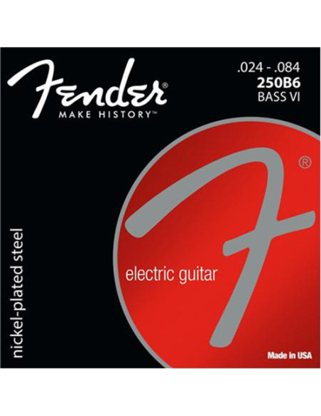 Jeu de 6 cordes électriques Bass VI Acier plaqué Nickel 24-84